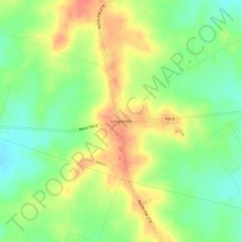 Lingleville topographic map, elevation, terrain