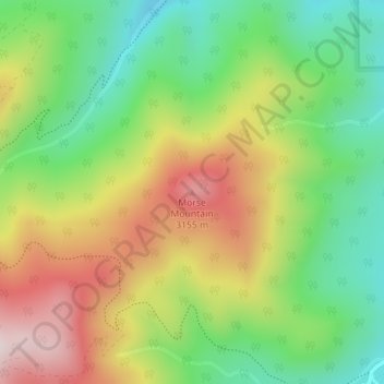 Morse Mountain topographic map, elevation, terrain