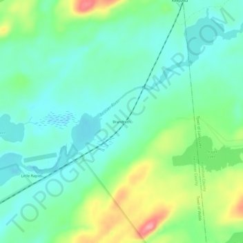 Brandreth topographic map, elevation, terrain