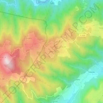 Tallans topographic map, elevation, terrain