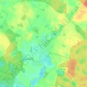Lübzin topographic map, elevation, terrain