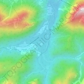 Fuchswiese topographic map, elevation, terrain