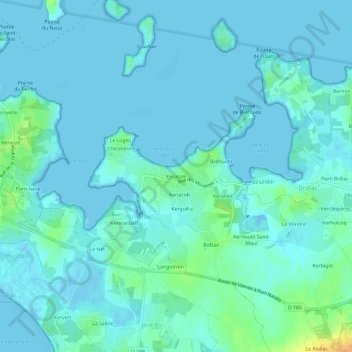 Kerassel topographic map, elevation, terrain