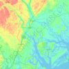 Brays Island topographic map, elevation, terrain