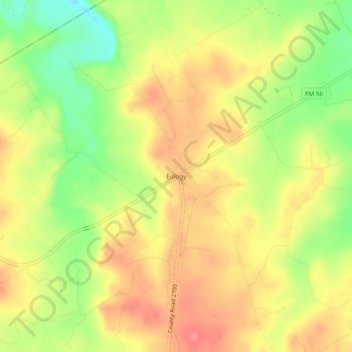 Eulogy topographic map, elevation, terrain