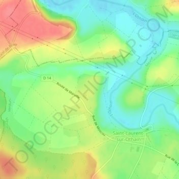 Bourru topographic map, elevation, terrain