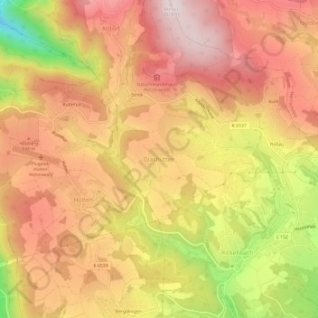 Glashütten topographic map, elevation, terrain