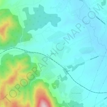 Baicë topographic map, elevation, terrain