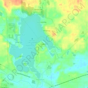 Circle Park topographic map, elevation, terrain