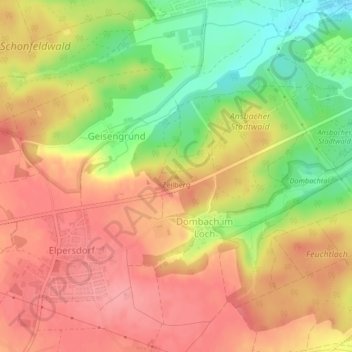 Zeilberg topographic map, elevation, terrain