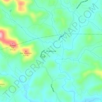 Whitehouse topographic map, elevation, terrain