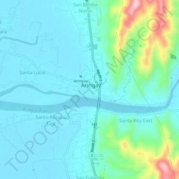 Poblacion topographic map, elevation, terrain