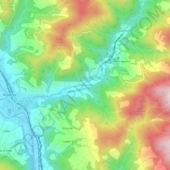 Passerini topographic map, elevation, terrain