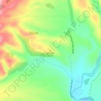 Lothian topographic map, elevation, terrain