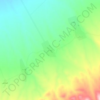 Kuh Zar topographic map, elevation, terrain