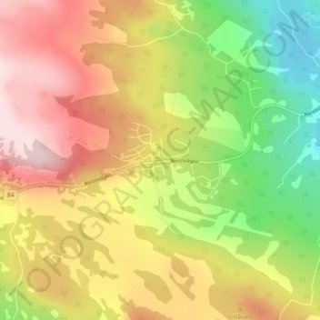 Hållan topographic map, elevation, terrain