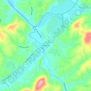 Brasstown topographic map, elevation, terrain