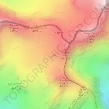 Balmenhorn topographic map, elevation, terrain