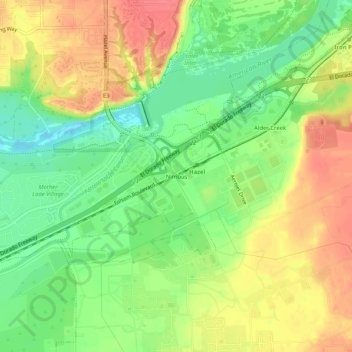 Nimbus topographic map, elevation, terrain