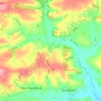 Knights Acre topographic map, elevation, terrain
