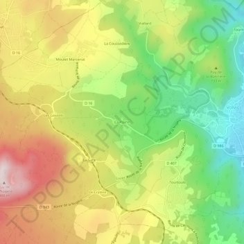 La Plaine topographic map, elevation, terrain
