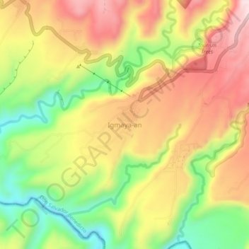 Igmaya-an topographic map, elevation, terrain
