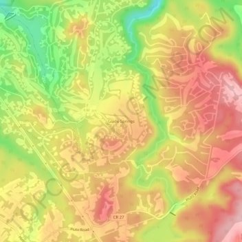Glade Springs topographic map, elevation, terrain