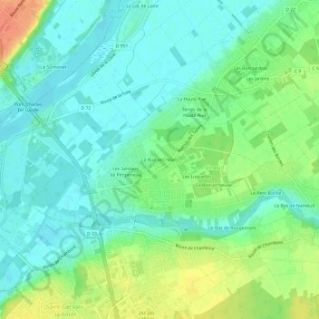 La Rue des Noels topographic map, elevation, terrain