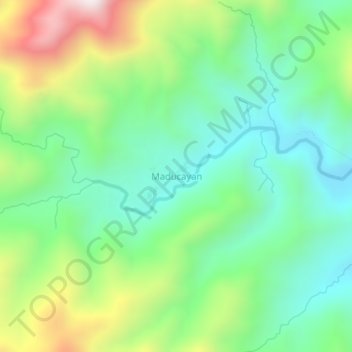 Maducayan topographic map, elevation, terrain