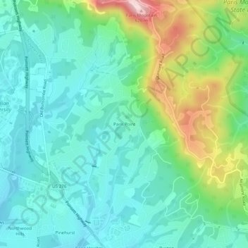 Paris Point topographic map, elevation, terrain