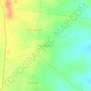 Govindapuram topographic map, elevation, terrain
