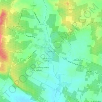 Chez Girard_ topographic map, elevation, terrain