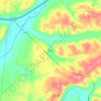 Only topographic map, elevation, terrain