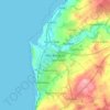 Workington topographic map, elevation, terrain