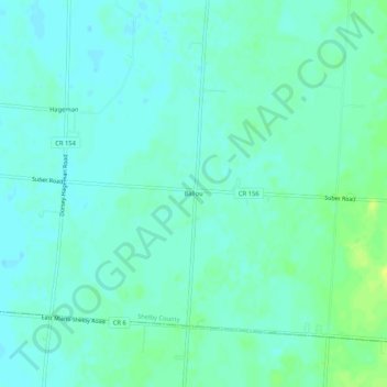 Ballou topographic map, elevation, terrain