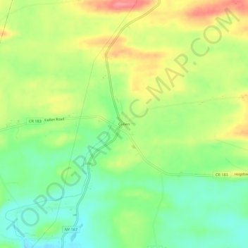 Cullen topographic map, elevation, terrain