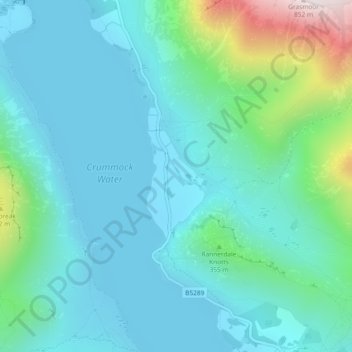 Rannerdale topographic map, elevation, terrain