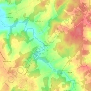Loubert topographic map, elevation, terrain