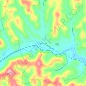 Garards Fort topographic map, elevation, terrain