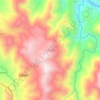 Kamog topographic map, elevation, terrain