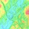 Peppermint Corner topographic map, elevation, terrain