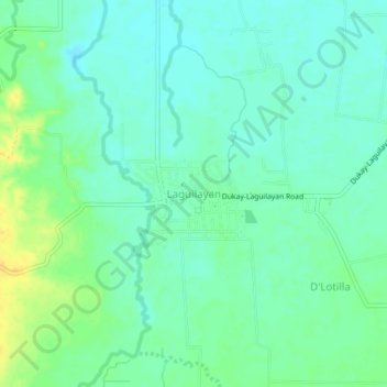 Laguilayan topographic map, elevation, terrain