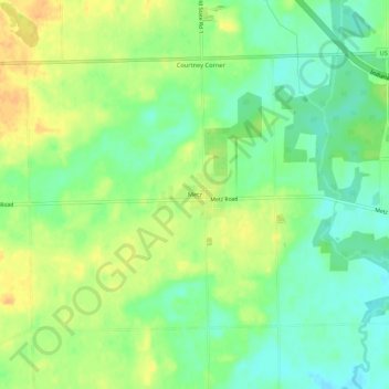 Metz topographic map, elevation, terrain