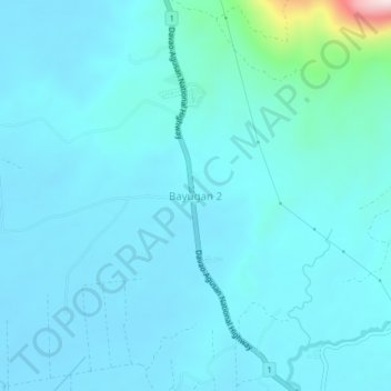 Bayugan 2 topographic map, elevation, terrain