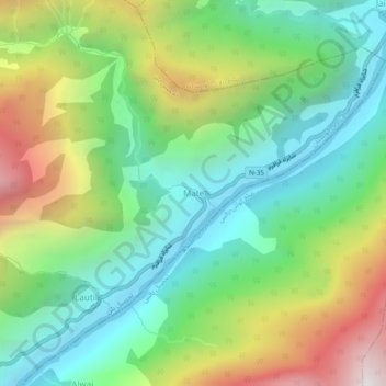 Mate topographic map, elevation, terrain