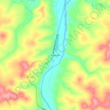 Telegraph topographic map, elevation, terrain