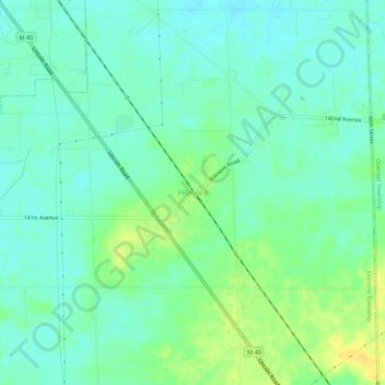 Fillmore topographic map, elevation, terrain