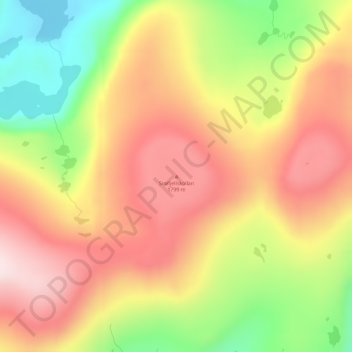 Snøfjellskollan topographic map, elevation, terrain
