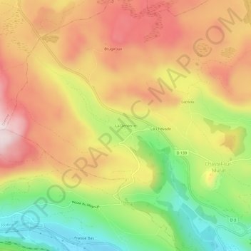 La Denterie topographic map, elevation, terrain