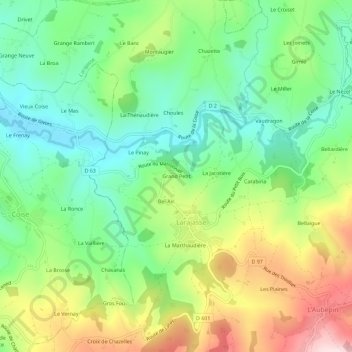 Grand Petit topographic map, elevation, terrain